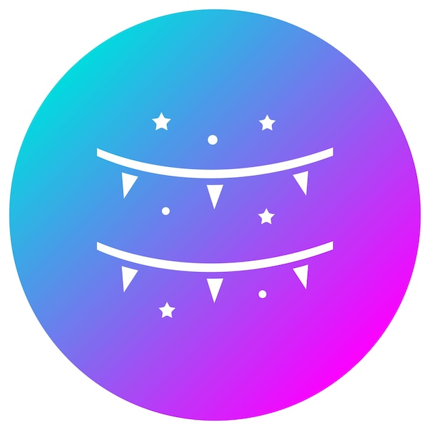 El icono del vector de bandas se puede usar para el conjunto de iconos de cumpleaños