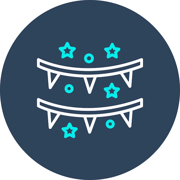 El icono del vector de bandas se puede usar para el conjunto de iconos de cumpleaños