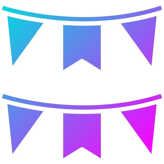 El icono del vector de bandas se puede usar para el conjunto de iconos de Festa Junina