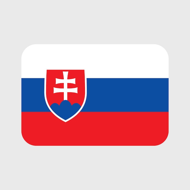Icono de vector de bandera de Eslovaquia