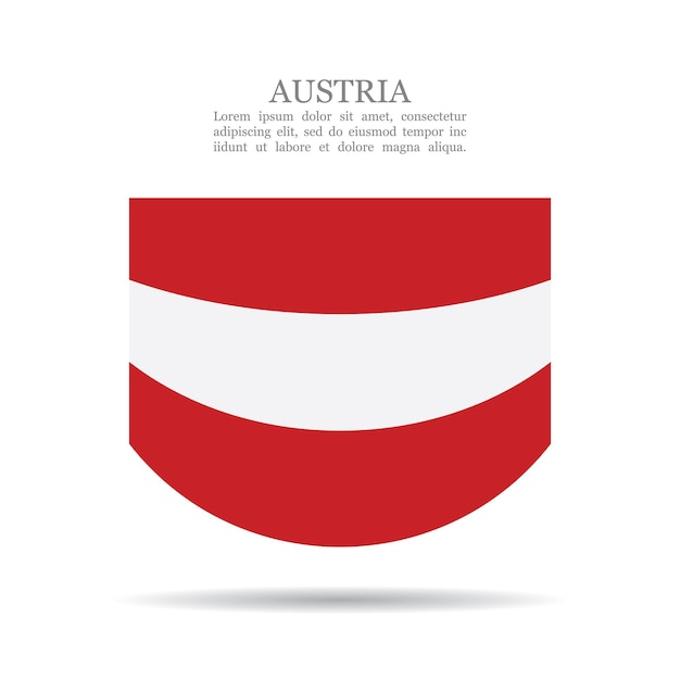 Vector icono de vector de bandera nacional de austria