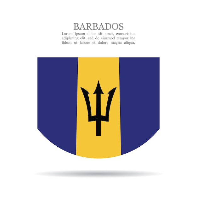 Icono de vector de bandera nacional de barbados