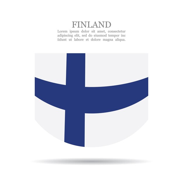 Icono de vector de bandera nacional de Finlandia