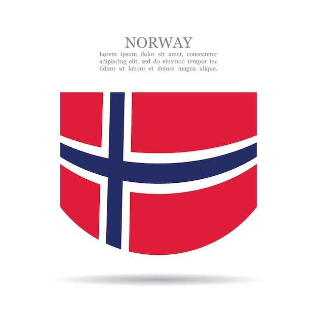 Icono de vector de bandera nacional de noruega