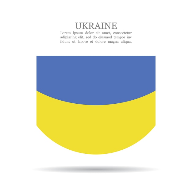 Icono de vector de bandera nacional de ucrania