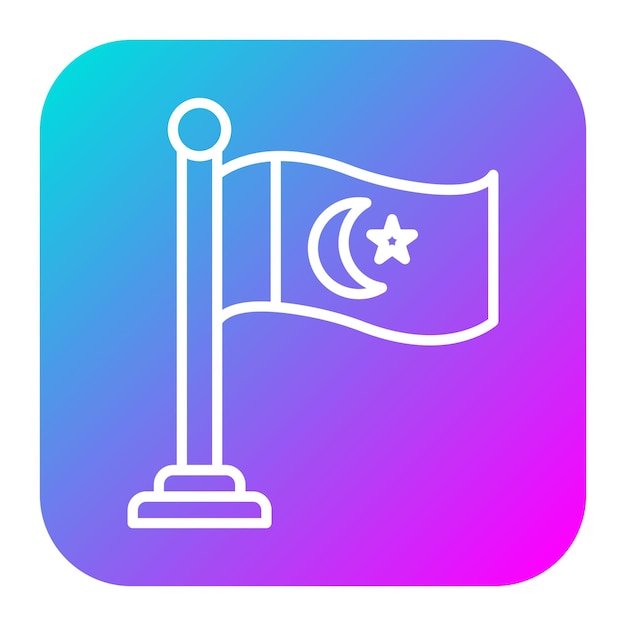 El icono del vector de la bandera se puede utilizar para el conjunto de iconos de Derechos Humanos