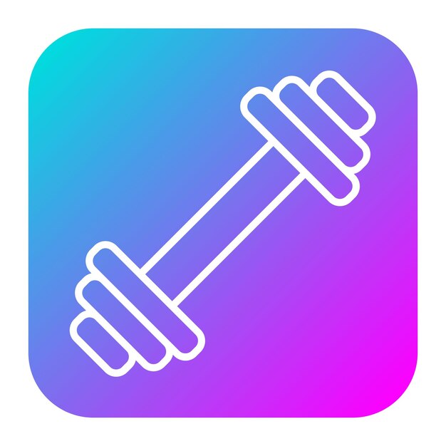 El icono del vector de la barra de peso se puede usar para el conjunto de iconos del gimnasio