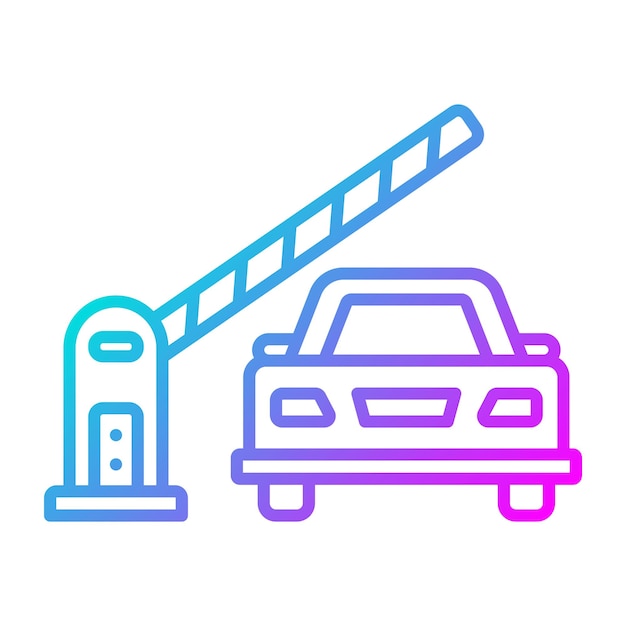 El icono del vector de barrera automática se puede utilizar para el conjunto de iconos de protección y seguridad
