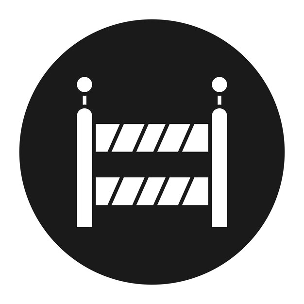 El icono del vector de la barrera policial se puede usar para el conjunto de iconos de la policía