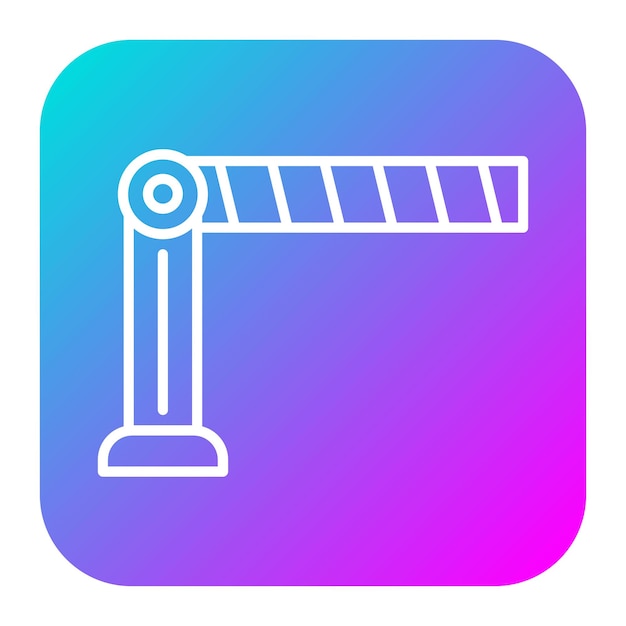 El icono del vector de barrera se puede utilizar para el conjunto de iconos del ferrocarril