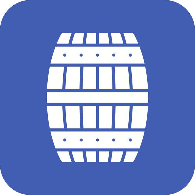 El icono del vector del barril se puede utilizar para el conjunto de iconos de herramientas de construcción