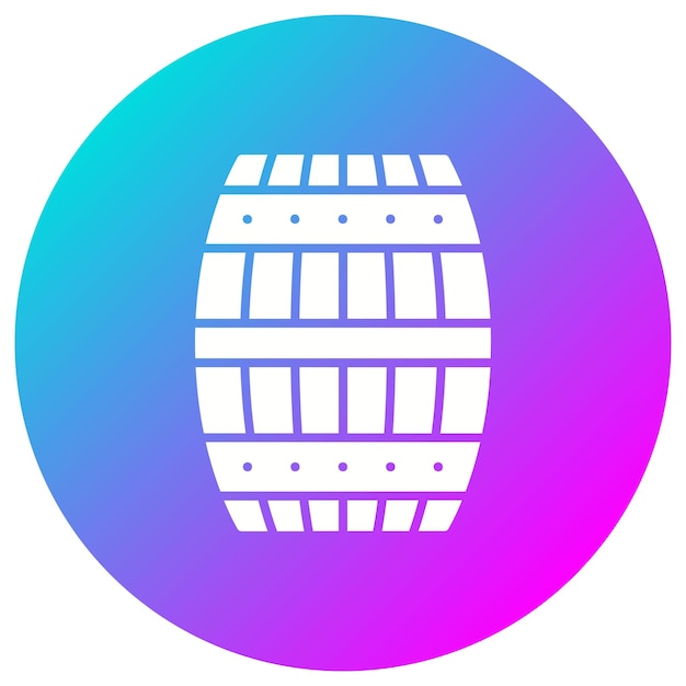 El icono del vector del barril se puede utilizar para el conjunto de iconos de herramientas de construcción
