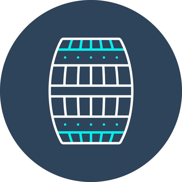 El icono del vector del barril se puede utilizar para el conjunto de iconos de herramientas de construcción