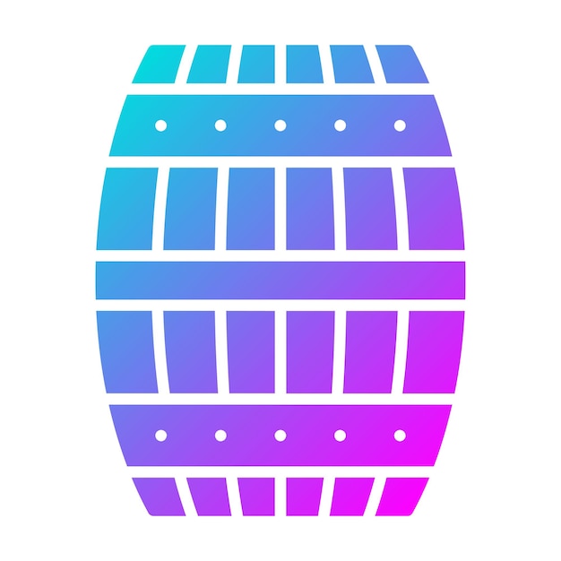 El icono del vector del barril se puede utilizar para el conjunto de iconos de herramientas de construcción