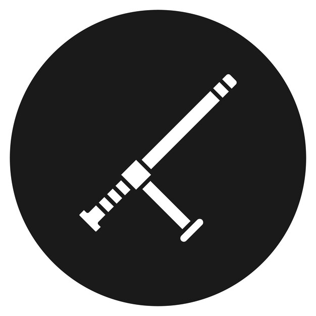 El icono del vector de bastón se puede usar para el conjunto de iconos de protección y seguridad