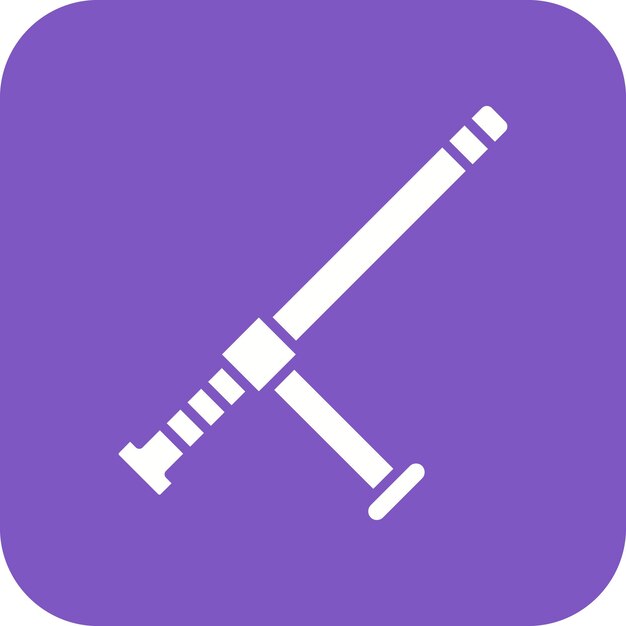 El icono del vector de bastón se puede usar para el conjunto de iconos de protección y seguridad