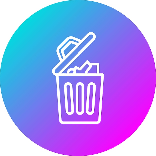 El icono del vector de basura se puede usar para el conjunto de iconos de limpieza de la casa