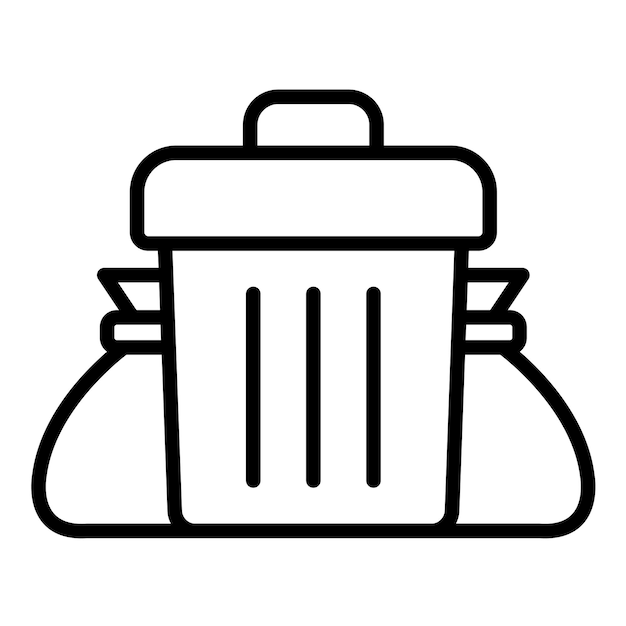 El icono del vector de la basura se puede usar para el conjunto de iconos de los sin techo