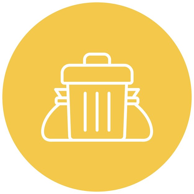 El icono del vector de la basura se puede usar para el conjunto de iconos de los sin techo