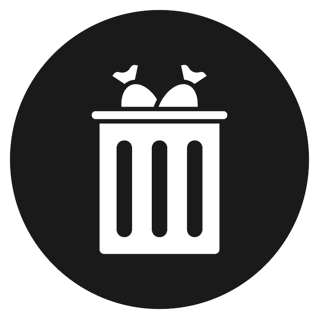 El icono del vector de basura se puede utilizar para el conjunto de iconos de contaminación