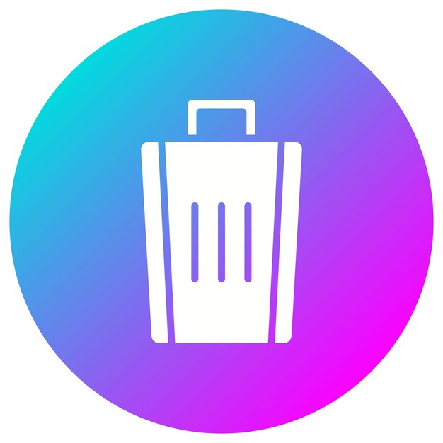 El icono del vector de la basura se puede utilizar para el conjunto de iconos de papelería de Office