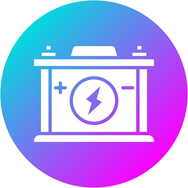 El icono del vector de la batería se puede usar para el conjunto de iconos de Auto Racing