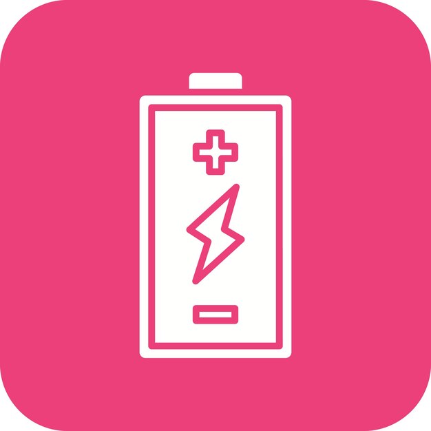 El icono del vector de la batería se puede utilizar para el conjunto de iconos de energía renovable