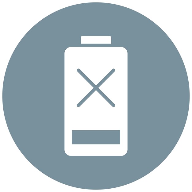 El icono del vector de batería vacía se puede utilizar para el conjunto de iconos de batería y energía