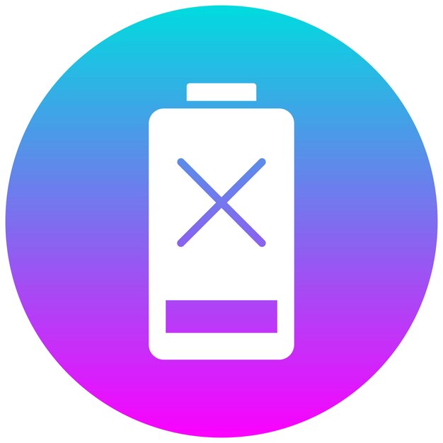El icono del vector de batería vacía se puede utilizar para el conjunto de iconos de batería y energía