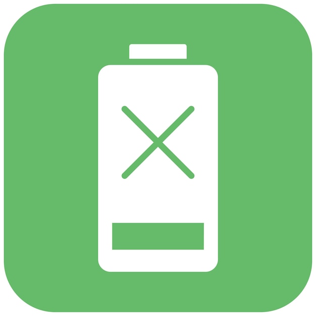 El icono del vector de batería vacía se puede utilizar para el conjunto de iconos de batería y energía