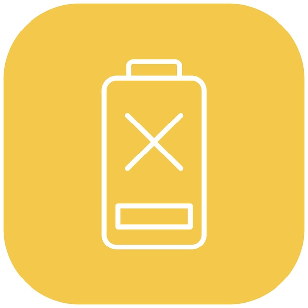 El icono del vector de batería vacía se puede utilizar para el conjunto de iconos de batería y energía