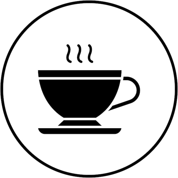 El icono del vector de la bebida caliente se puede usar para el conjunto de iconos de otoño