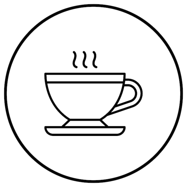 El icono del vector de la bebida caliente se puede usar para el conjunto de iconos de otoño