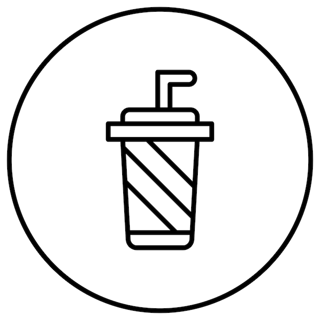 El icono del vector de bebidas se puede usar para el conjunto de iconos de entretenimiento