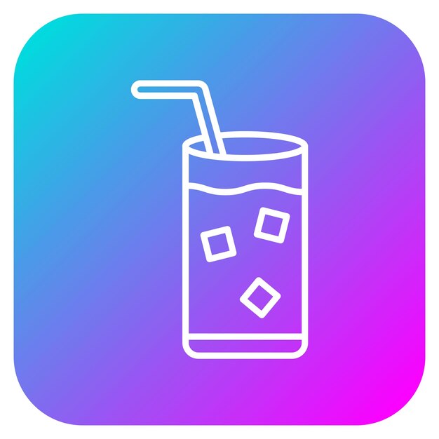 El icono del vector de bebidas se puede usar para el conjunto de iconos de fiestas y celebraciones