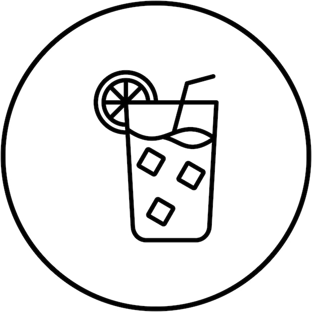 El icono del vector de bebidas se puede utilizar para el conjunto de iconos de bebidas