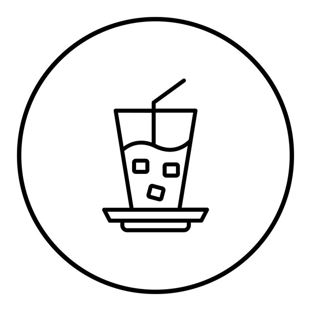 El icono del vector de bebidas se puede utilizar para el conjunto de iconos de trabajo desde el hogar