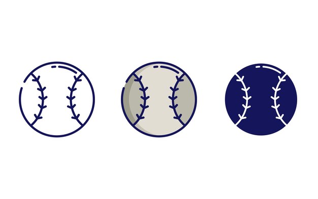 Icono de vector de béisbol