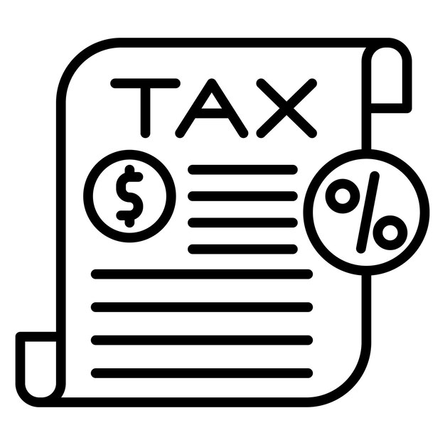 El icono del vector de beneficios fiscales se puede utilizar para el conjunto de iconos de negocios basados en el hogar