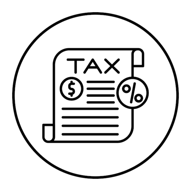 El icono del vector de beneficios fiscales se puede utilizar para el conjunto de iconos de negocios basados en el hogar