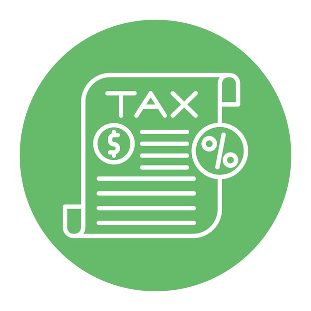 El icono del vector de beneficios fiscales se puede utilizar para el conjunto de iconos de negocios basados en el hogar