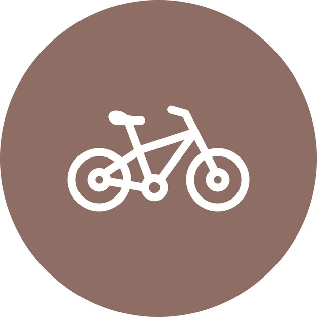 El icono del vector de la bicicleta se puede utilizar para el conjunto de iconos de transporte