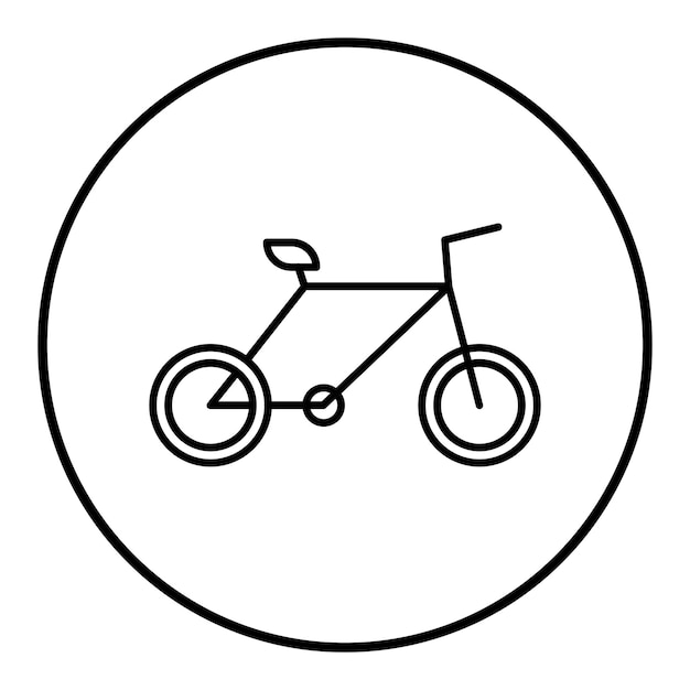 El icono del vector de la bicicleta se puede utilizar para el conjunto de iconos de transporte