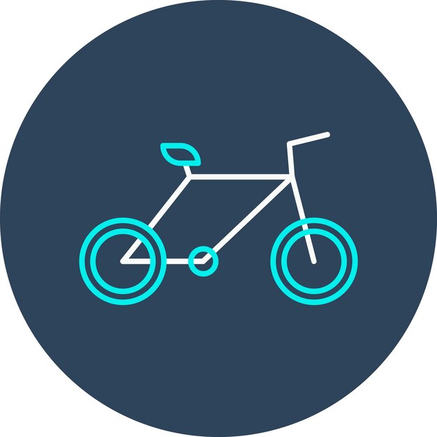 El icono del vector de la bicicleta se puede utilizar para el conjunto de iconos de transporte