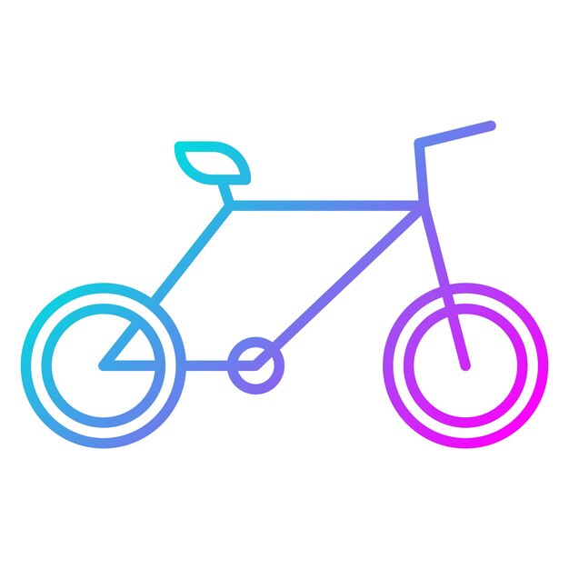 El icono del vector de la bicicleta se puede utilizar para el conjunto de iconos de transporte