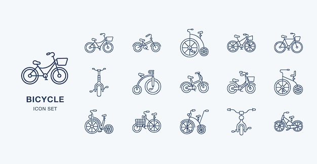 Icono de vector de bicicleta