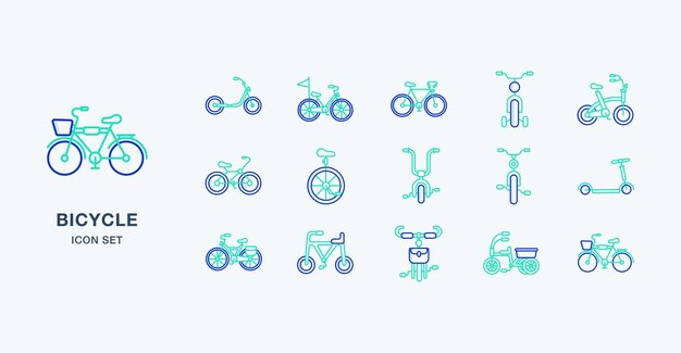 Vector icono de vector de bicicleta