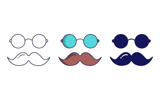 icono de vector de bigote