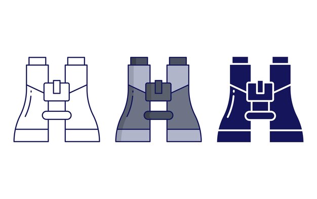 Icono de vector de binoculares