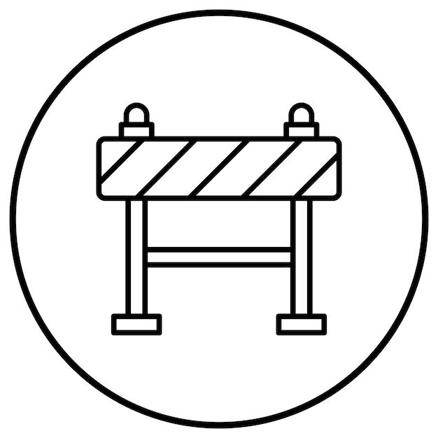 El icono del vector de bloqueo de carretera se puede utilizar para el conjunto de iconos de protección y seguridad